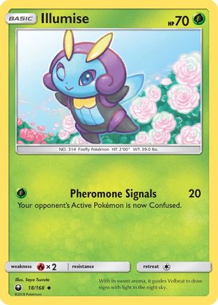 Illumise 018 - Reverse Holofoil SM Celestial Storm - Uncommon