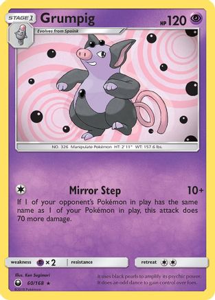 Grumpig 060 - Reverse Holofoil SM Celestial Storm - Rare