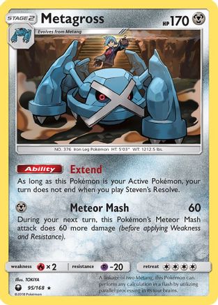 Metagross 095/168  - Holofoil SM  Celestial Storm - Holo Rare