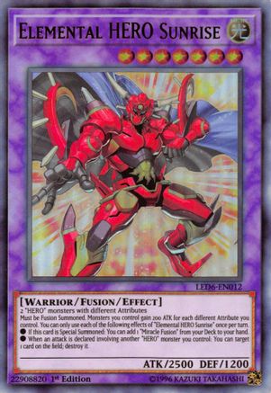 Elemental HERO Sunrise (LED6-EN012) - Legendary Duelists: Magical Hero 1st Edition
