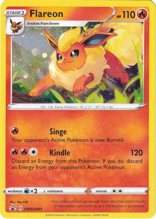 Flareon SWSH041 - Holofoil SWSH Sword & Shield Promo Cards - Promo