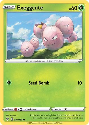 Exeggcute 004/185 - Reverse Holofoil SWSH04 Vivid Voltage - Common