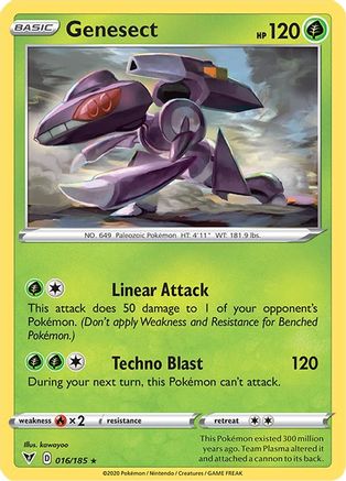 Genesect 016/185 - Reverse Holofoil SWSH04 Vivid Voltage - Holo Rare