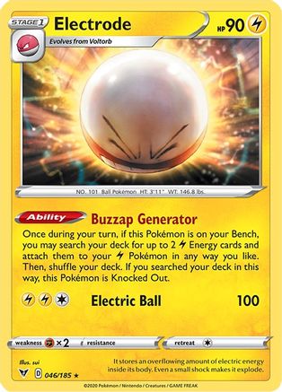 Electrode 046/185  - Reverse Holofoil SWSH04 Vivid Voltage - Holo Rare