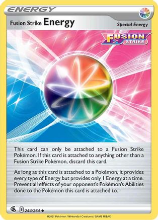 Fusion Strike Energy 244/264 - Reverse Holofoil SWSH08 Fusion Strike - Uncommon