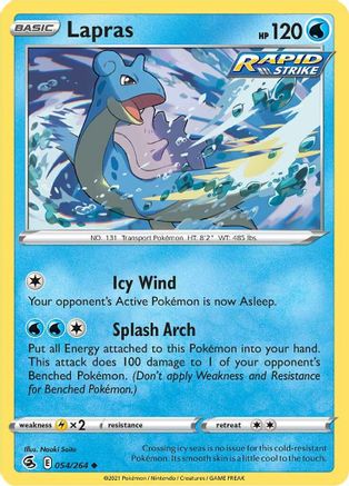 Lapras 054/264 SWSH08 Fusion Strike - Uncommon