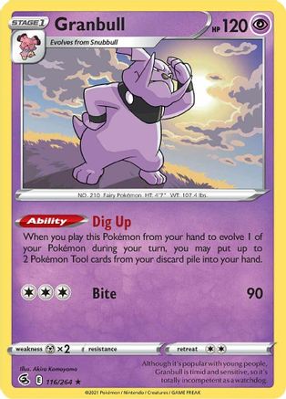 Granbull 116/264 SWSH08 Fusion Strike - Rare