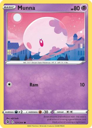 Munna 121/264  SWSH08 Fusion Strike - Common