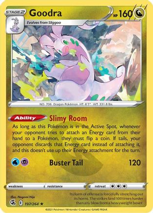 Goodra 197/264 - Reverse Holofoil SWSH08 Fusion Strike - Rare