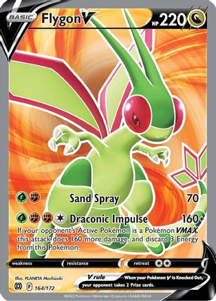 Flygon V (Full Art) 164/172 - Holofoil SWSH09 Brilliant Stars - Ultra Rare