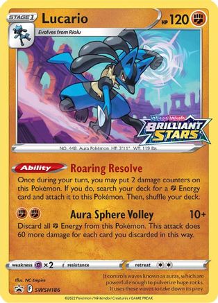 Lucario SWSH186 - Holofoil SWSH Sword & Shield Promo Cards - Promo