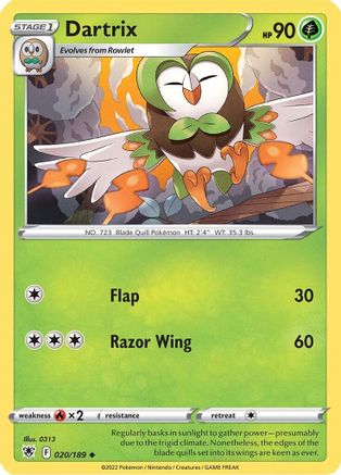 Dartrix 020/189 SWSH10 Astral Radiance - Uncommon