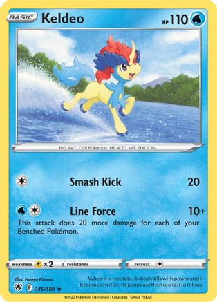 Keldeo 045/189 - Holofoil SWSH10 Astral Radiance - Holo Rare