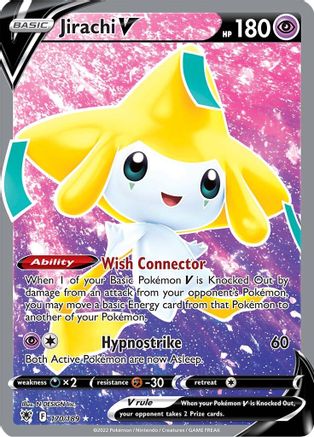 Jirachi V (Full Art) 170/189 - Holofoil SWSH10 Astral Radiance - Ultra Rare