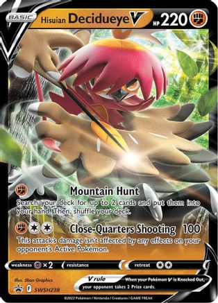 Hisuian Decidueye V SWSH238 - Holofoil SWSH Sword & Shield Promo Cards - Promo