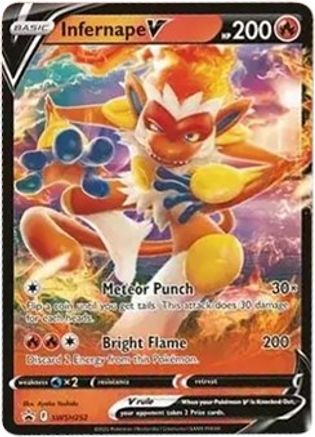 Infernape V SWSH252 - Holofoil SWSH Sword & Shield Promo Cards - Promo