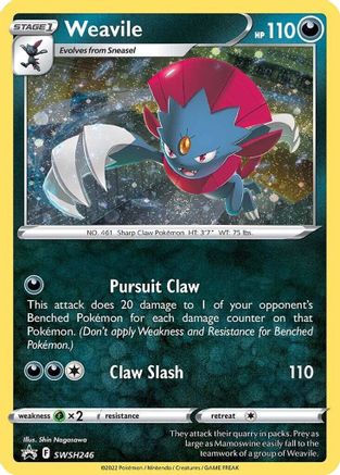 Weavile SWSH246  - Holofoil SWSH Sword & Shield Promo Cards - Promo
