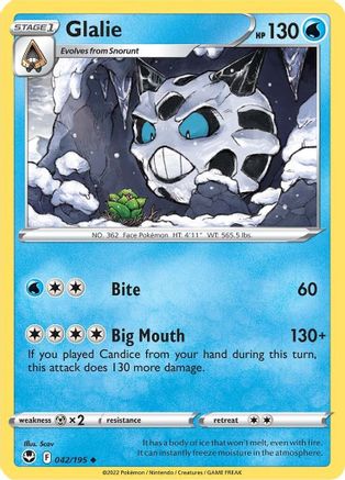 Glalie 042/195 SWSH12 Silver Tempest - Uncommon