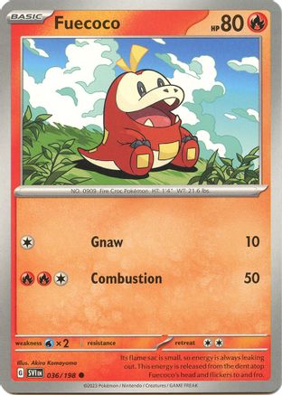 Fuecoco 036/198 SV01 Scarlet & Violet Base Set - Common