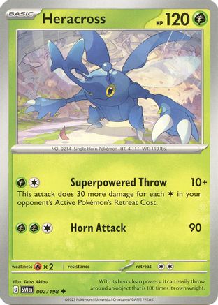 Heracross 002/198 SV01 Scarlet & Violet Base Set - Uncommon