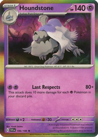Houndstone 106/198 - Reverse Holofoil SV01 Scarlet & Violet Base Set - Rare