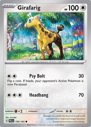 Girafarig 154/193 - Reverse Holofoil SV02 Paldea Evolved - Common