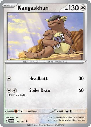 Kangaskhan 165/197 SV03 Obsidian Flames - Uncommon