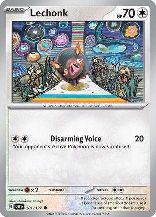 Lechonk 181/197 SV03 Obsidian Flames - Common