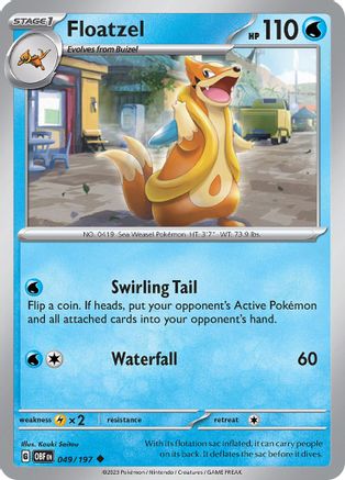 Floatzel 049/197 SV03 Obsidian Flames - Uncommon