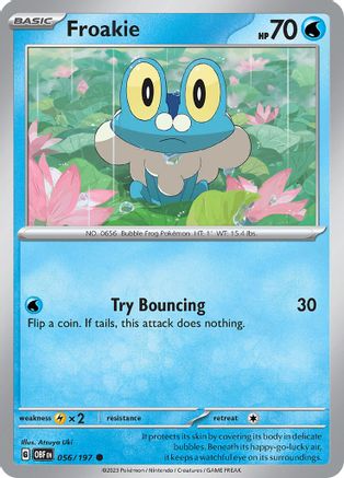 Froakie 056/197 - Reverse Holofoil SV03 Obsidian Flames - Common
