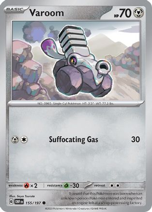 Varoom 155/197 - Reverse Holofoil SV03 Obsidian Flames - Common