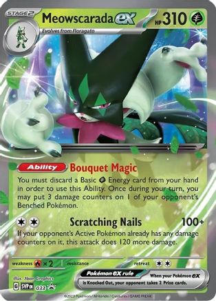 Meowscarada ex 033  - Holofoil SV Scarlet & Violet Promo Cards - Promo