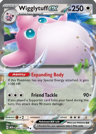 Wigglytuff ex 040/165  - Holofoil SV Scarlet & Violet 151 - Double Rare