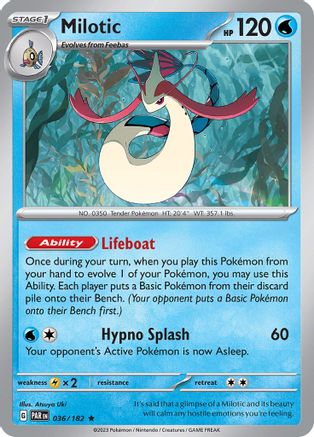 Milotic 036/182  - Reverse Holofoil SV04 Paradox Rift - Rare