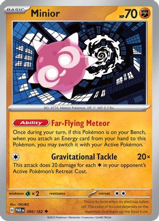Minior 099/182  - Reverse Holofoil SV04 Paradox Rift - Uncommon