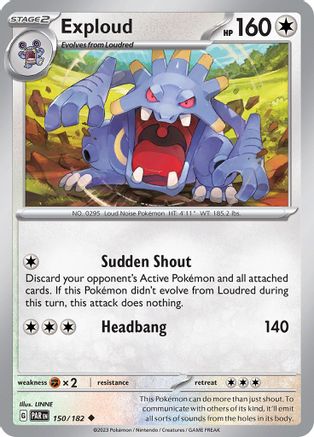 Exploud 150/182 - Reverse Holofoil SV04 Paradox Rift - Uncommon