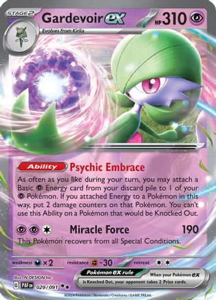 Gardevoir ex 029/091 - Holofoil SV Paldean Fates - Double Rare