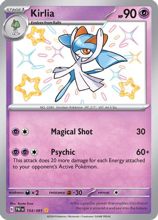 Kirlia 154/091 - Holofoil SV Paldean Fates - Shiny Rare