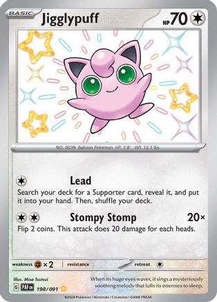 Jigglypuff 198/091 - Holofoil SV Paldean Fates - Shiny Rare