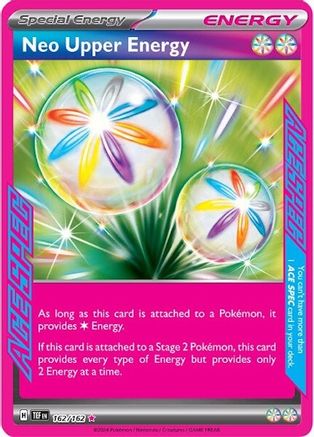 Neo Upper Energy 162/162 - Holofoil SV05 Temporal Forces - ACE SPEC Rare