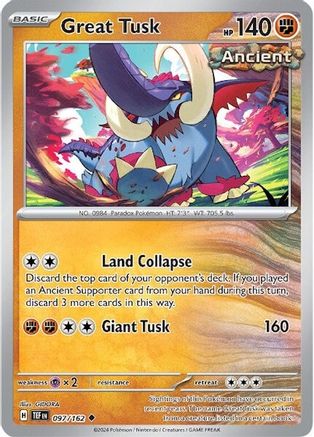 Great Tusk 097/162 SV05 Temporal Forces - Uncommon