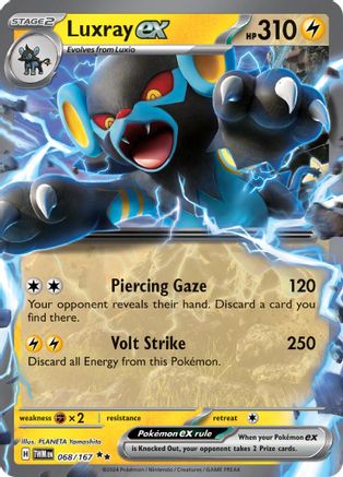 Luxray ex 068/167 - Holofoil SV06 Twilight Masquerade - Double Rare