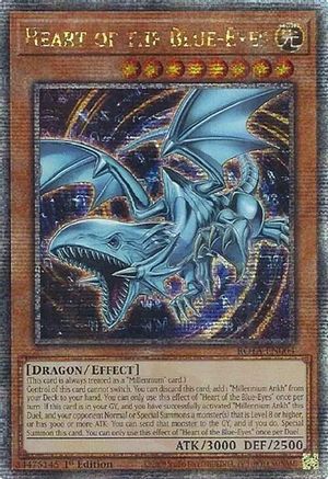 Heart of the Blue-Eyes (Quarter Century Secret Rare) (ROTA-EN004) - Rage of the Abyss 1st Edition