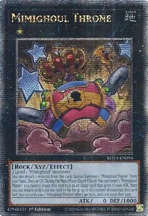 Mimighoul Throne (Quarter Century Secret Rare) (ROTA-EN094) - Rage of the Abyss 1st Edition