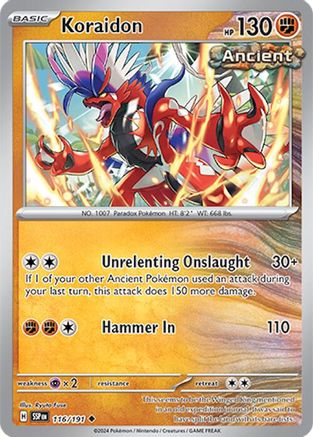 Koraidon 116/191 SV08 Surging Sparks - Uncommon