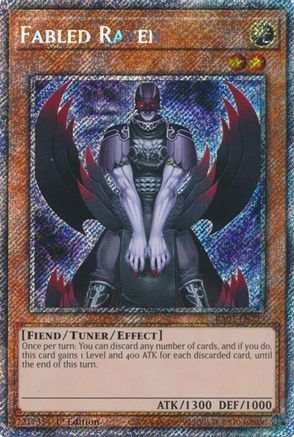 Fabled Raven (Platinum Secret Rare) (RA03-EN239) - Quarter Century Bonanza 1st Edition