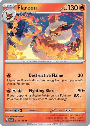 Flareon 013/131 - Holofoil SV Prismatic Evolutions - Rare