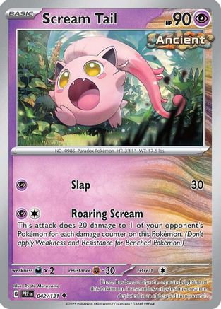 Scream Tail 042/131 SV Prismatic Evolutions - Uncommon