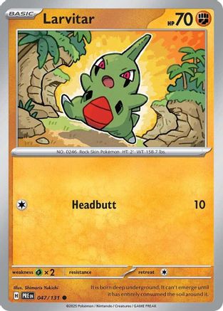 Larvitar 047/131 - Reverse Holofoil SV Prismatic Evolutions - Common