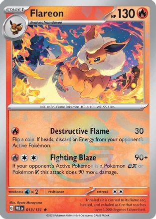Flareon (Poke Ball Pattern) 013/131 - Holofoil SV Prismatic Evolutions - Rare